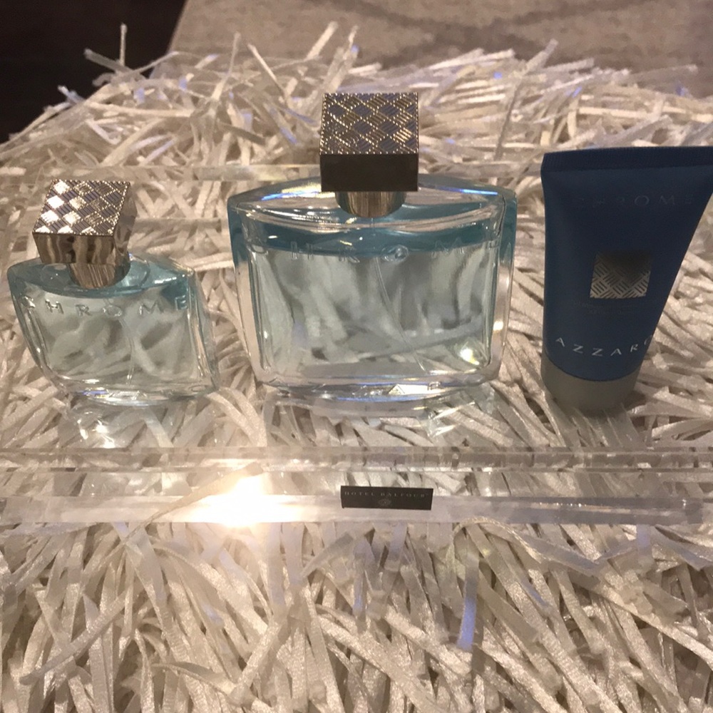 Chrome Azzaro Cologne and all over shampoo set